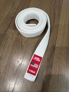 Kids White Judo Belt - Size 1
